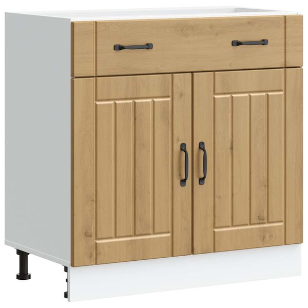 vidaXL Virtuvės spintelė, Lucca, artisano ąžuolo, apdirbta mediena