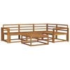 vidaXL Lauko sofos komplektas 5 pcs Natūrali Kietos akacijos mediena