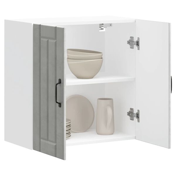 vidaXL virtuvės sieninė spintelė "Lucca" Betoninė pilka