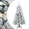 vidaXL Dirbtinė Sulankstoma Kalėdų Eglutė Balta 150 cm PE ir PVC