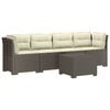 vidaXL 4 vietų sodo sofa su pagalvėmis pintinės i&scaron;vaizdos PP