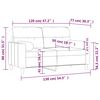 vidaXL Dvivietė sofa su pagalvėlėmis, tamsiai pilka, 120cm, audinys