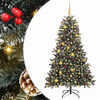 vidaXL Dirbtinė Kalėdų eglutė Žalia 180 cm PVC, plastikas ir plienas