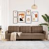 vidaXL Trivietė sofa, rudos spalvos, 210cm, audinys