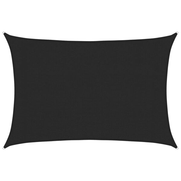 vidaXL Uždanga nuo saulės, juodos spalvos, 3x4m, HDPE, 160g/m&sup2;