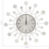 vidaXL Sieninis laikrodis, sidabrinės spalvos, 40cm, metalas