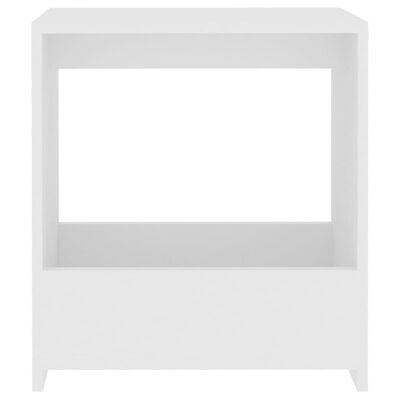 vidaXL Šoninis staliukas, baltos spalvos, 50x26x50cm, MDP