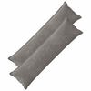 vidaXL Pagalvėlės užvalkalas 2 pcs HOUTEN Tamsiai pilka 40 x 145 cm