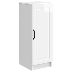 vidaXL Kabalas Itin blizgi balta 33 x 34,5 x 87 cm Apdirbta mediena