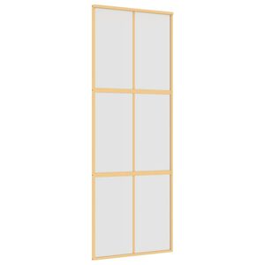 vidaXL Stumdomos durys, auksinės, 76x205cm, ESG stiklas ir aliuminis