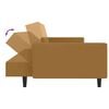 vidaXL Dvivietė sofa-lova, rudos spalvos, aksomas