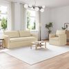 vidaXL Sofa 2 pcs Kreminė 196 x 82 x 85 cm audinys