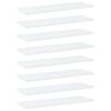 vidaXL Knygų lentynos plok&scaron;tės, 8vnt., baltos, 60x20x1,5cm, MDP