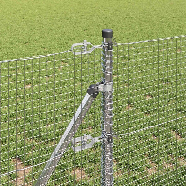 vidaXL Tvorelės stulpas Sidabro 10 x 0,4 m (19 x 19 mm tinklas)