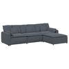 vidaXL Modulinė sofa su pakoja ir pagalvėlėmis, tamsiai pilka