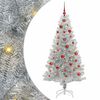 vidaXL Kalėdų eglutė su 150 LED s stovu Sidabro 150 cm PET