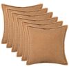 vidaXL Pagalvėlės užvalkalas 6 pcs HOUTEN Smėlio 50 x 50 cm Boucl&eacute;