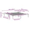 vidaXL Lovos rėmas Natūrali 200 x 200 cm Kietos pu&scaron;ies mediena