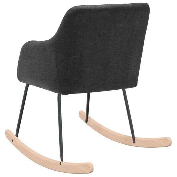 vidaXL Supama kėdė, tamsiai pilkos spalvos, audinys