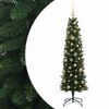 vidaXL Dirbtinė siaura kalėdinė eglutė su žaisliuku 120 cm 150 LED