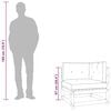 vidaXL Kampinė sodo sofa su kreminėmis pagalvėlėmis, pu&scaron;ies masyvas