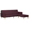 vidaXL Dvivietė sofa-lova su pakoja, violetinės spalvos, audinys