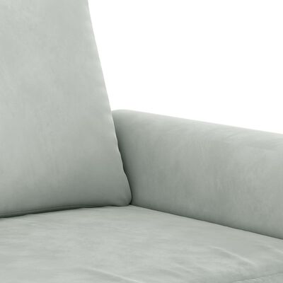 vidaXL Sofos komplektas su pagalvėmis, 3 dalių, pilkas, aksomas