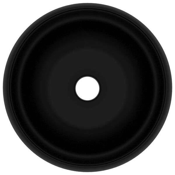 vidaXL Prabangus praustuvas, matinis juodas, 40x15cm, keramika