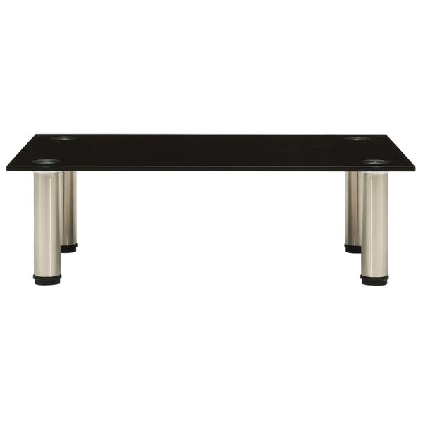 vidaXL Televizoriaus staliukas, juodas, 60x35x17cm, grūdintas stiklas