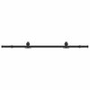 vidaXL Stumdomų durų įrangos rinkinys, juodos spalvos, 183cm, plienas