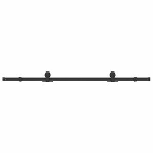 vidaXL Stumdomų durų įrangos rinkinys, juodos spalvos, 183cm, plienas