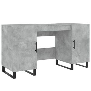 vidaXL Ra&scaron;omasis stalas, betono pilkas, 140x50x75cm, apdirbta mediena