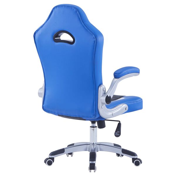 vidaXL Žaidimų kėdė, mėlynos spalvos, dirbtinė oda