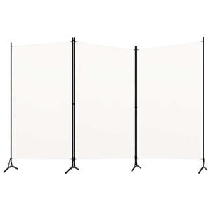 vidaXL Kambario pertvara, 3 dalių, baltos spalvos, 260x180cm, audinys