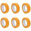 vidaXL Dažytojo maskavimo juostos 6 vnt. Geltona 30mm x 50m Popierius