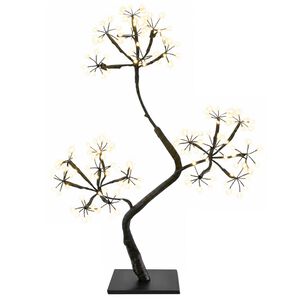 vidaXL S formos LED kalėdinė eglutė 2 vnt. Juoda 45 cm Plastmasė