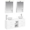 vidaXL Vonios spintos komplektas 5 vnt. Balta Apdirbta mediena