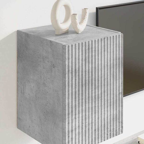 vidaXL TV sieninė spintelė Betoninė 30 x 31 x 40 cm Apdirbta mediena