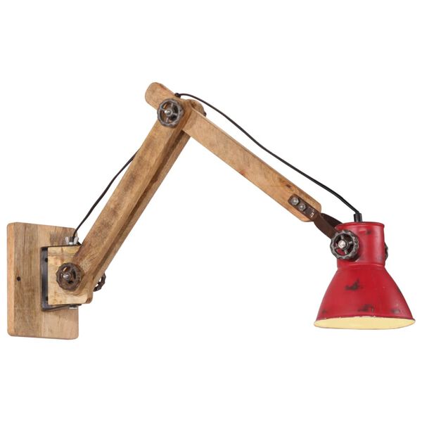 vidaXL Sieninis &scaron;viestuvas, baltintas raudonas, 96x15x20cm, 25W, E27