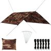 vidaXL Lauko tentas, kamufliažinis, 3x2m