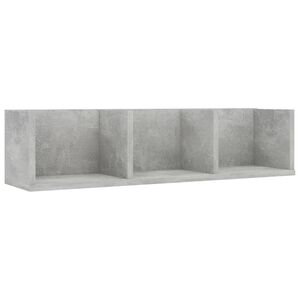 vidaXL Sieninė CD lentyna, betono pilka, 75x18x18cm, apdirbta mediena