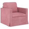 vidaXL Sofa 2 pcs Rožinė 138 x 78 x 80 cm Aksomas