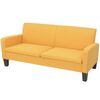 vidaXL Trivietė sofa, 180x65x76, geltonos spalvos