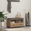 vidaXL Koridoriaus suolas Amatininkų ąžuolas 80 x 38 x 46 cm