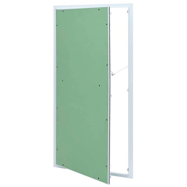 vidaXL Prieigos skydelis Balta 55 x 105 cm Aliuminis ir gipso kartonas