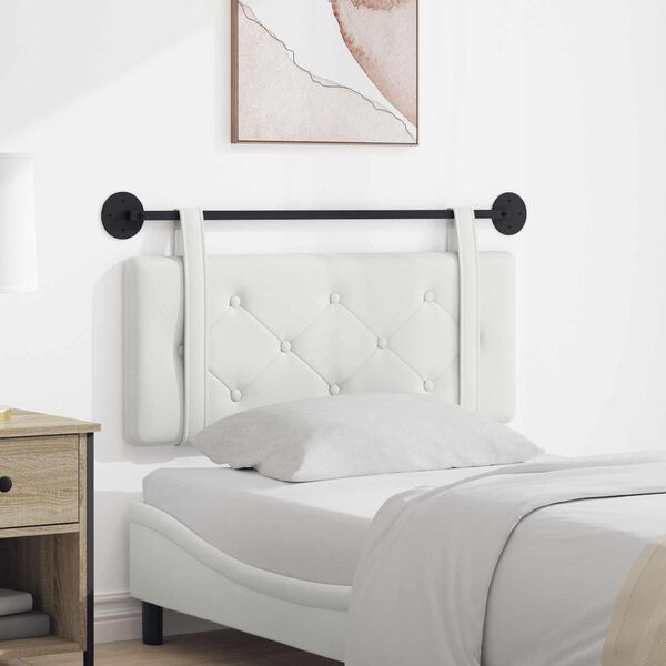 vidaXL Kabantysis galvūgalis Baltas 110 x 55 x 5 cm Dirbtinė oda