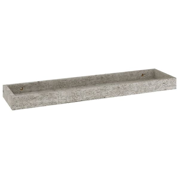 vidaXL Loggia Sieninės lentynos, 4vnt., betono pilkos, 60x15x4cm, MDF