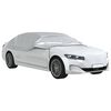 vidaXL Pusės automobilio uždangalas su kabliukais, sidabrinis, XL