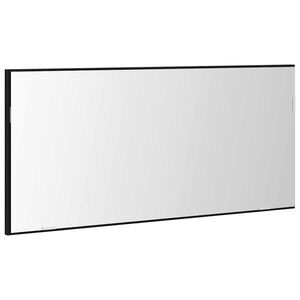vidaXL Veidrodis juoda ąžuolo 80 x 37 cm Stiklas ir inžinerinė mediena