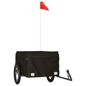 vidaXL Dviračio priekaba, juodos spalvos, 45kg, geležis